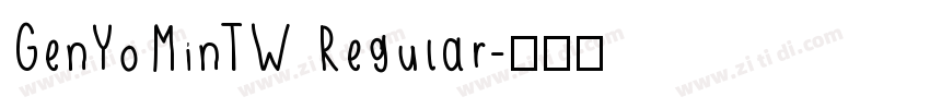 GenYoMinTW Regular字体转换